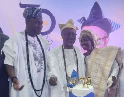 LGSPB boss , Hon Akeem Ige celebrates Civil Service Commission Chairman, Baale Kamorudeen Aderibigbe at 70