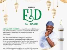 APM House of Reps Hopeful, Mogaji (Dr.) Fagbemi Felicitates Muslims on Eid al-Adha, Commends Makinde’s Leadership