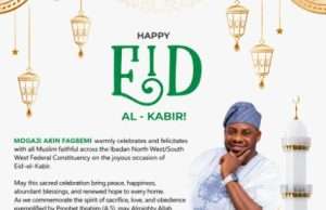 APM House of Reps Hopeful, Mogaji (Dr.) Fagbemi Felicitates Muslims on Eid al-Adha, Commends Makinde’s Leadership