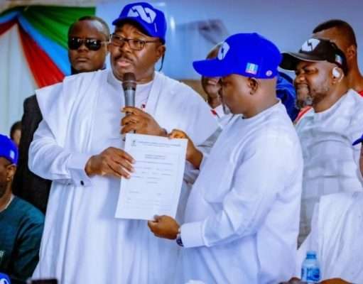 APC Presents INEC Nomination Form to Sharafadeen Alli, Unveils Adedeji as Oyo Deputy Governorship Candidate