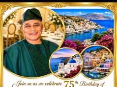 Dr. Abila Bola Apampa Marks 75th Birthday in Grand Style in Greece